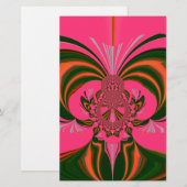 Papeterie Belle belle Africaine Hot rose rouge or vert (Devant / Derrière)