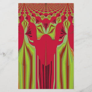 Papeterie Belle Belle Art Tribal Africain Rouge et Jaune