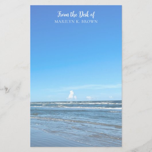 Papeterie Belle Blue Ocean Waves Seashore Photographie (Devant)