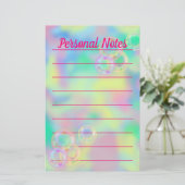 Papeterie Belle Bubble Pastel Rainbow Office Note (Debout devant)