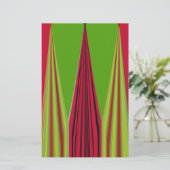 Papeterie Belle conception d'art fractal jaune rouge (Debout devant)