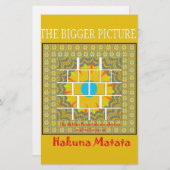 Papeterie Belle conception graphique extraordinaire jaune or (Devant / Derrière)