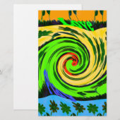 Papeterie Belle Extraordinaire vague d'été vague de couleurs (Devant / Derrière)