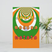 Papeterie Belle Inde couleurs drapeau national Hakuna Matata (Debout devant)