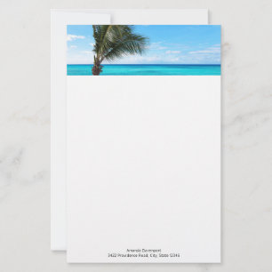 Papeterie Belle mer tropicale briseuse de palmier