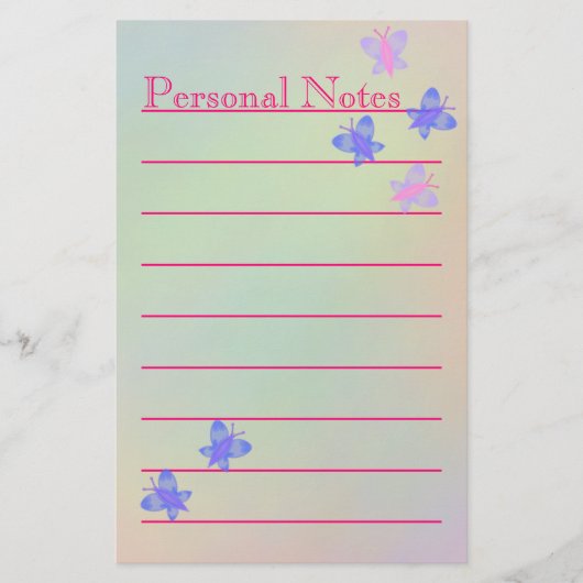 Papeterie Belle note en pastel mignonne d'école de fille de (Devant)