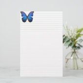 Papeterie Belle papillon bleu électrique (Debout devant)