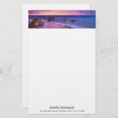 Papeterie Belle photo côtière du coucher de soleil (Devant / Derrière)