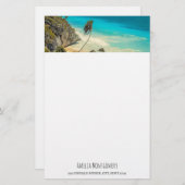 Papeterie Belle plage de sable Paradis tropical (Devant / Derrière)