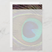 Papeterie Belle plume de paon (Devant / Derrière)