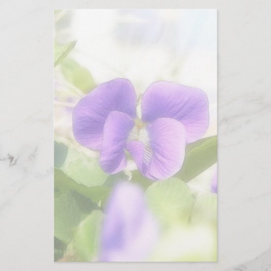Papeterie Belle violette de printemps (Devant)
