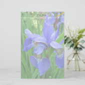 Papeterie belles fleurs d'iris bleu (Debout devant)