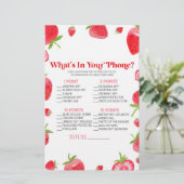 Papeterie Berry fraise dans votre jeu de Baby shower de télé (Debout devant)