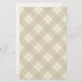 Papeterie Biais Plaid en or avec bande verte (Devant / Derrière)