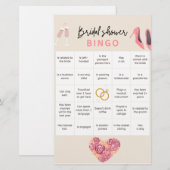 Papeterie Bingo de douche de mariée (Devant / Derrière)
