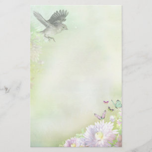 Papeterie Bird, Butterflies, Flowers