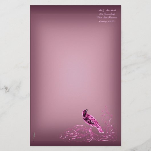 Papeterie Bird on Scroll (Devant)
