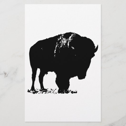 Papeterie Bison Buffle d'Art Pop Noir & Blanc (Devant)