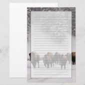 Papeterie Bison en hiver (Devant / Derrière)