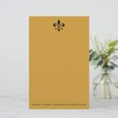 Papeterie Black and Gold Fleur de Lis (Debout devant)