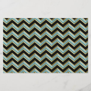 Papeterie Black Gold Turquoise ZigZag