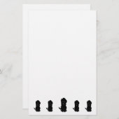 Papeterie Black Goldendoodle Dog Design (Devant / Derrière)