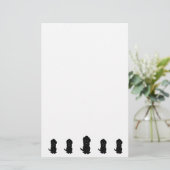 Papeterie Black Goldendoodle Dog Design (Debout devant)