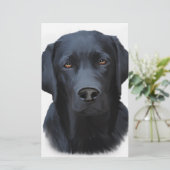Papeterie Black Labrador Dog Water Couleur Art Peinture (Debout devant)