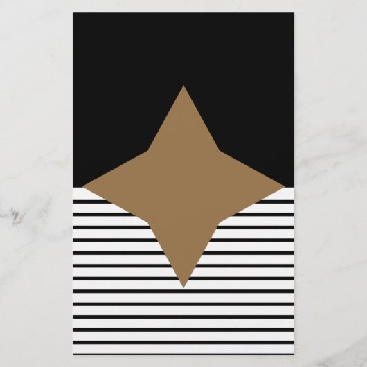 Papeterie Black White Colorblock & Brown Diamond (Devant)