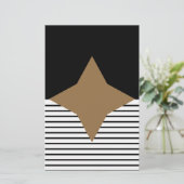 Papeterie Black White Colorblock & Brown Diamond (Debout devant)