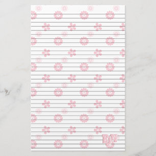 Papeterie Blanc avec papier à papier à lettres rose