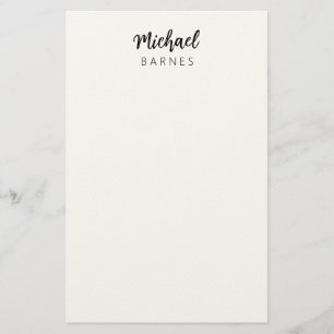 Papeterie Blanc Minimaliste Classique Élégant Simple