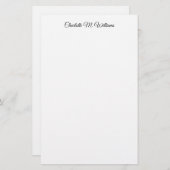 Papeterie Blanc Minimaliste Professionnel Moderne (Devant / Derrière)