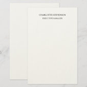 Papeterie Blanc Simple Minimaliste Professionnel Tendance (Devant / Derrière)