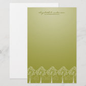 Papeterie blanche de carte de note de quatre (Devant / Derrière)