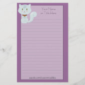 Papeterie blanche de chat (Devant)