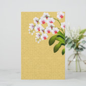 Papeterie blanche Phalaenopsis orchidées (Debout devant)