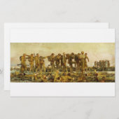 Papeterie Blessé par John Singer Sargent Première Guerre mon (Devant / Derrière)