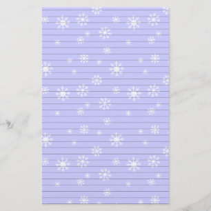 Papeterie Bleu-clair avec des flocons de neige