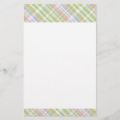 Papeterie Bleu clair Vert Doux Clouet rose Plaid Motif (Devant)