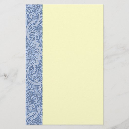 Papeterie Bleu de dentelle élégant (Devant)