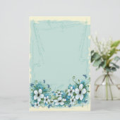 Papeterie Bleu d'été Floral & Papillons (Debout devant)