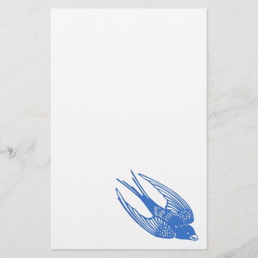 Papeterie Bleu d'oiseaux d'hirondelle (Devant)