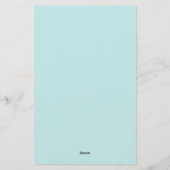 Papeterie Bleu Élégant Moderne Simple Professionnel Nom (Dos)