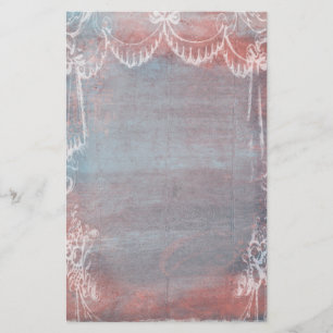 Papeterie Bleu français et rose de style rococo