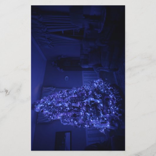 Papeterie Bleu Joyeux sapin de Noël (Devant)