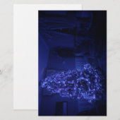Papeterie Bleu Joyeux sapin de Noël (Devant / Derrière)