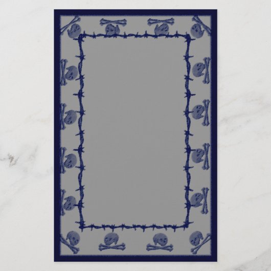 Papeterie bleu néerlandais d'os croisés (Devant)