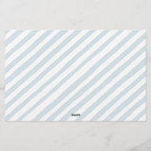 Papeterie Bleu ours en peluche baby shower conseils souhaits (Dos)