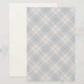 Papeterie Bleu-rouge de la bande de plaid (Devant / Derrière)
